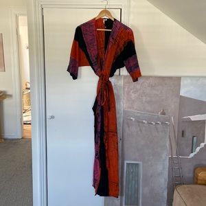LETSA WRAP DRESS IN CARMINE
